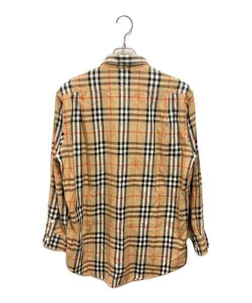 Burberry's（バーバリー）Burberry's (バーバリー) オールドシャドーホースノヴァチェックシャツ ベージュ サイズ:Lの古着・服飾アイテム