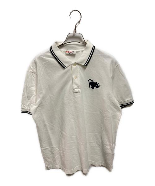 PRADA（プラダ）PRADA (プラダ) 刺繍ポロシャツ ホワイト サイズ:Ｌの古着・服飾アイテム