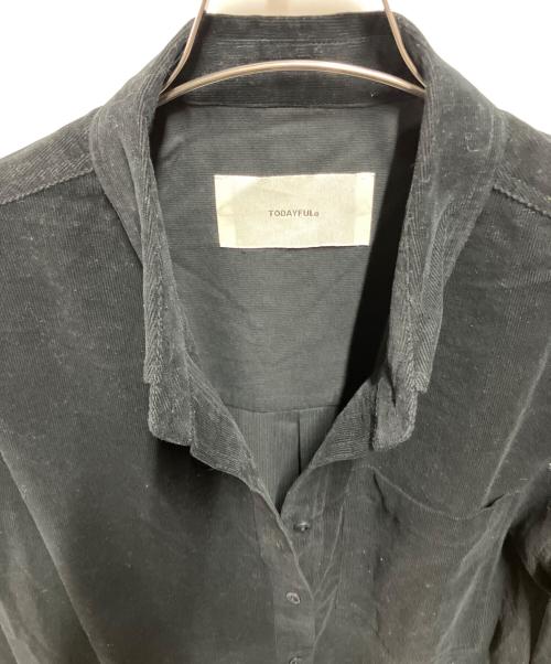 TODAYFUL（トゥデイフル）TODAYFUL (トゥデイフル) 25AW Pocket Corduroy Shirts ブラック サイズ:Freeの古着・服飾アイテム
