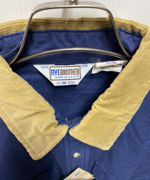 FIVE BROTHER（ファイブブラザー）FIVE BROTHER (ファイブブラザー) 80sシャツ ネイビー サイズ:Ｍ 未使用品の古着・服飾アイテム