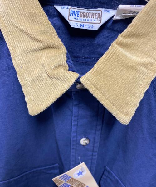 FIVE BROTHER（ファイブブラザー）FIVE BROTHER (ファイブブラザー) 80sシャツ ネイビー サイズ:Ｍ 未使用品の古着・服飾アイテム