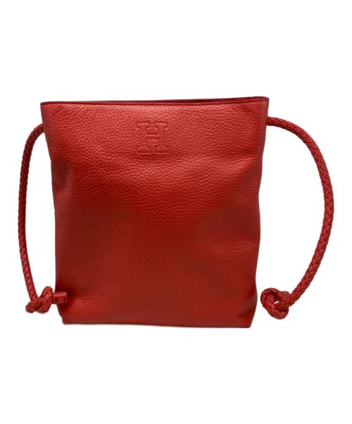 HIROFU（ヒロフ）HIROFU (ヒロフ) チェスタ レザーショルダーバッグ レッドの古着・服飾アイテム