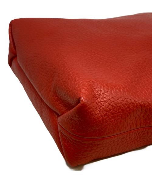 HIROFU（ヒロフ）HIROFU (ヒロフ) チェスタ レザーショルダーバッグ レッドの古着・服飾アイテム