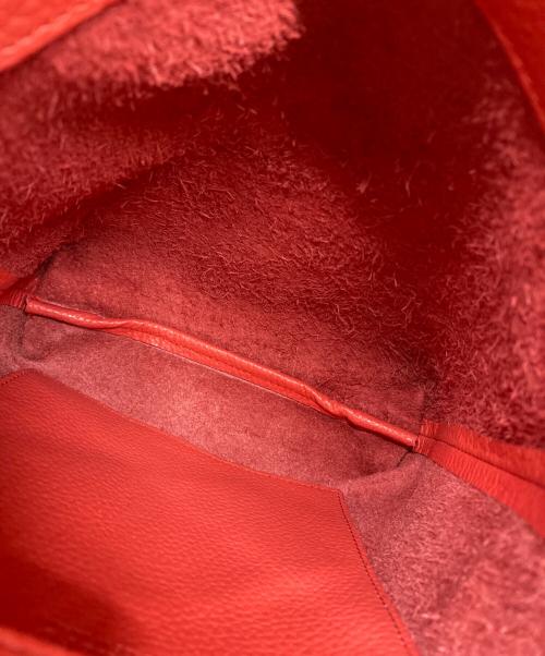 HIROFU（ヒロフ）HIROFU (ヒロフ) チェスタ レザーショルダーバッグ レッドの古着・服飾アイテム