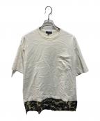 COMME des GARCONS HOMMEコムデギャルソン オム）の古着「レイヤード半袖カットソー」｜ホワイト