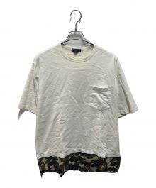 COMME des GARCONS HOMME（コムデギャルソン オム）の古着「レイヤード半袖カットソー」｜ホワイト