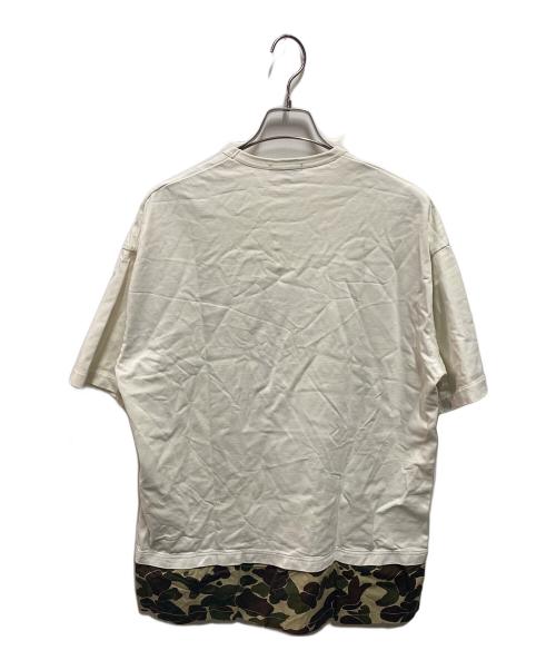 COMME des GARCONS HOMME（コムデギャルソン オム）COMME des GARCONS HOMME (コムデギャルソン オム) レイヤード半袖カットソー ホワイト サイズ:Lの古着・服飾アイテム