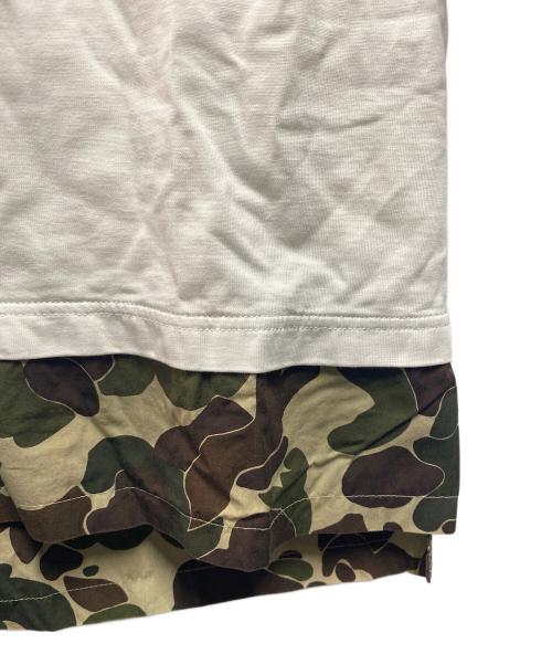 COMME des GARCONS HOMME（コムデギャルソン オム）COMME des GARCONS HOMME (コムデギャルソン オム) レイヤード半袖カットソー ホワイト サイズ:Lの古着・服飾アイテム