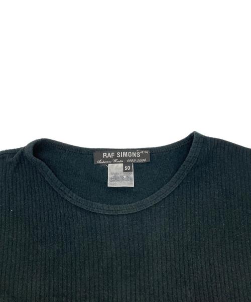 RAF SIMONS（ラフシモンズ）RAF SIMONS (ラフシモンズ) 99AW Disorder Incubation Isolation期 リブカットソー ブラック サイズ:50の古着・服飾アイテム