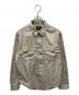 stussy（ステューシー）の古着「ワッペンワークシャツ」｜ベージュ