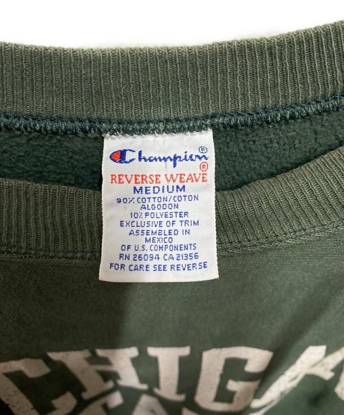 Champion REVERSE WEAVE（チャンピオン リバース ウィーブ）Champion REVERSE WEAVE (チャンピオン リバース ウィーブ) 90's カレッジスウェット グリーン サイズ:Ｍの古着・服飾アイテム
