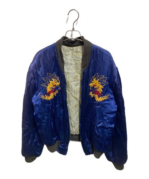 USED（ユーズド）USED (ユーズド) KOREA Souvenir Jacket スーベニアジャケット スカジャン ブルー サイズ:サイズ詳細参照の古着・服飾アイテム