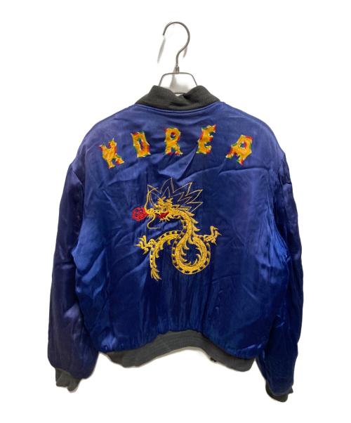 USED（ユーズド）USED (ユーズド) KOREA Souvenir Jacket スーベニアジャケット スカジャン ブルー サイズ:サイズ詳細参照の古着・服飾アイテム