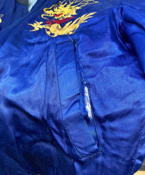 USED（ユーズド）USED (ユーズド) KOREA Souvenir Jacket スーベニアジャケット スカジャン ブルー サイズ:サイズ詳細参照の古着・服飾アイテム