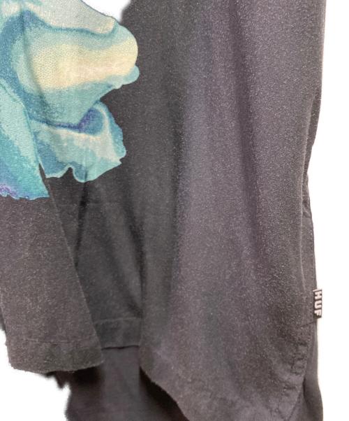 HUF（ハフ）HUF (ハフ) フラワープリント半袖オープンカラーシャツ ブラック サイズ:ＸＬの古着・服飾アイテム