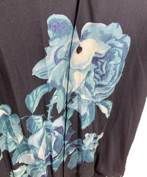 HUF（ハフ）HUF (ハフ) フラワープリント半袖オープンカラーシャツ ブラック サイズ:ＸＬの古着・服飾アイテム