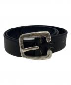 VINTAGE WORKSヴィンテージワークス）の古着「Leather belt 7Hole」｜ブラック