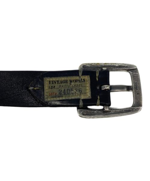 VINTAGE WORKS（ヴィンテージワークス）VINTAGE WORKS (ヴィンテージワークス) Leather belt 7Hole ブラック サイズ:33/34の古着・服飾アイテム