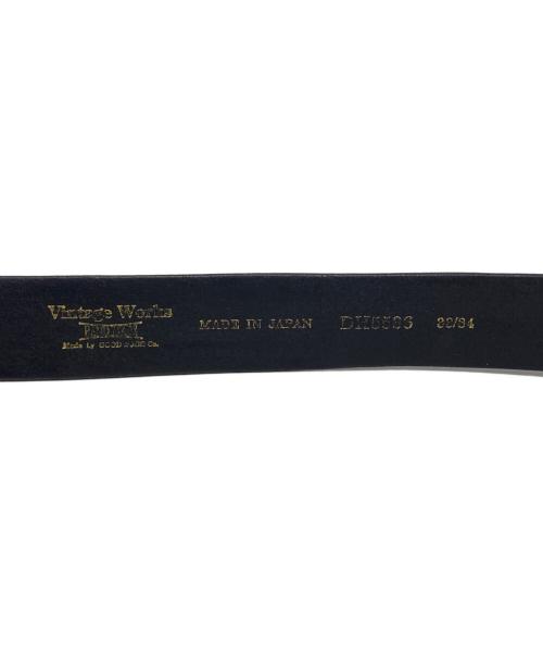 VINTAGE WORKS（ヴィンテージワークス）VINTAGE WORKS (ヴィンテージワークス) Leather belt 7Hole ブラック サイズ:33/34の古着・服飾アイテム
