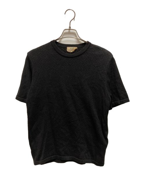 HERMES（エルメス）HERMES (エルメス) カシミヤ混半袖ニット ブラック サイズ:Ｍの古着・服飾アイテム