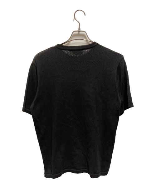 HERMES（エルメス）HERMES (エルメス) カシミヤ混半袖ニット ブラック サイズ:Ｍの古着・服飾アイテム