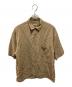 H BEAUTY&YOUTH（エイチ ビューティー&ユース）の古着「SQUARE CUTTING SHORT SLEEVE SHIRT」｜ブラウン