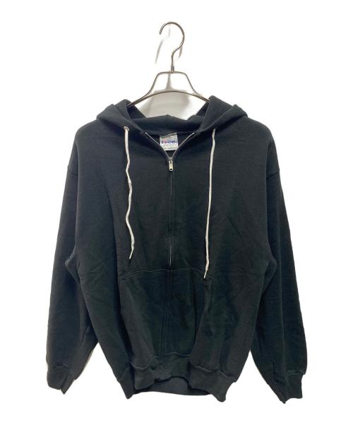 Hanes（ヘインズ）Hanes (ヘインズ) 80’s USA製 ジップパーカー ブラック サイズ:Ｌの古着・服飾アイテム