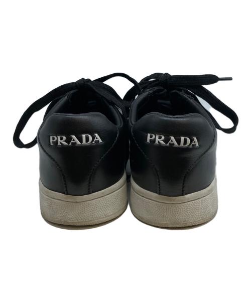 PRADA（プラダ）PRADA (プラダ) レザースニーカー ブラック サイズ:38の古着・服飾アイテム