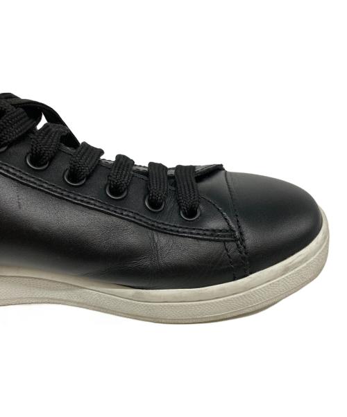 PRADA（プラダ）PRADA (プラダ) レザースニーカー ブラック サイズ:38の古着・服飾アイテム