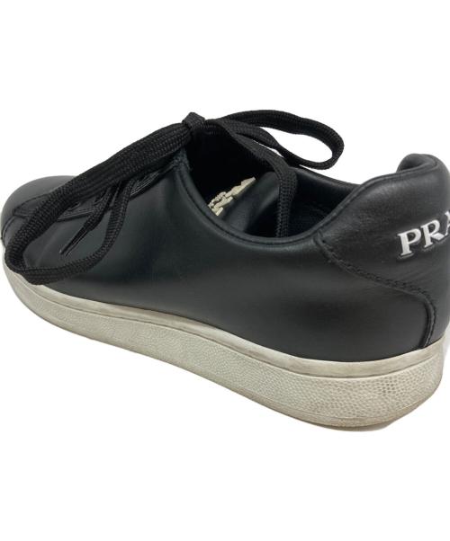PRADA（プラダ）PRADA (プラダ) レザースニーカー ブラック サイズ:38の古着・服飾アイテム