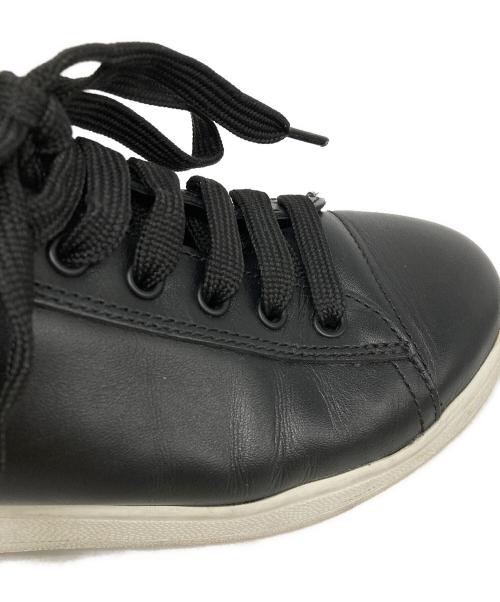 PRADA（プラダ）PRADA (プラダ) レザースニーカー ブラック サイズ:38の古着・服飾アイテム