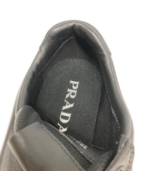 PRADA（プラダ）PRADA (プラダ) レザースニーカー ブラック サイズ:38の古着・服飾アイテム