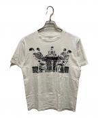 stussyステューシー）の古着「HIDEOUT 30周年 スカルプリントTシャツ」｜ホワイト