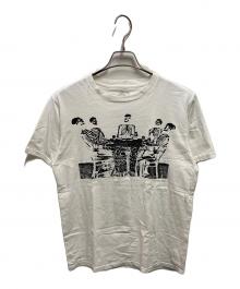 stussy（ステューシー）の古着「HIDEOUT 30周年 スカルプリントTシャツ」｜ホワイト