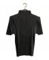 PLEATS PLEASE（プリーツプリーズ）の古着「ハイネック半袖プリーツカットソー」｜ブラウン