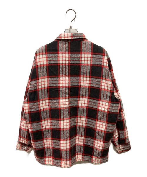 FIVE BROTHER（ファイブブラザー）FIVE BROTHER (ファイブブラザー) キルティングチェックシャツ レッド サイズ:Lの古着・服飾アイテム