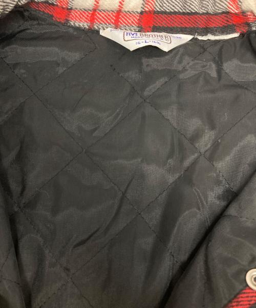 FIVE BROTHER（ファイブブラザー）FIVE BROTHER (ファイブブラザー) キルティングチェックシャツ レッド サイズ:Lの古着・服飾アイテム