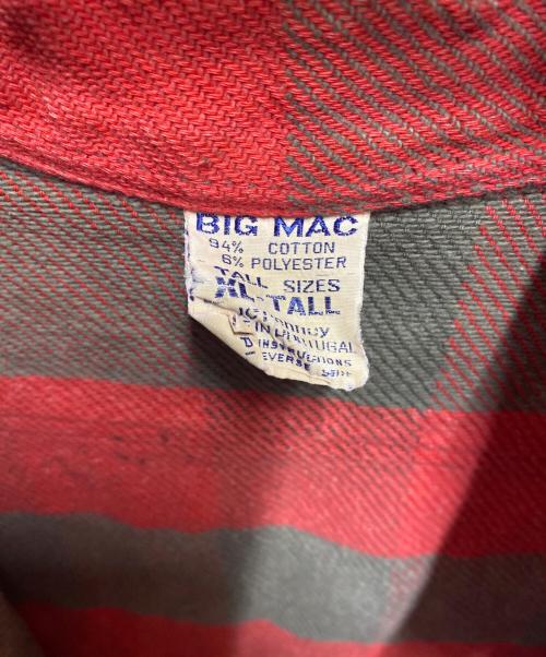 big mac（ビッグマック）BIG MAC (ビッグマック) 70's チェックシャツ レッド サイズ:XLの古着・服飾アイテム