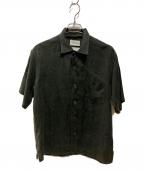 MARKAWAREマーカウェア）の古着「OPEN COLLAR SHIRT HEMP」｜ブラック