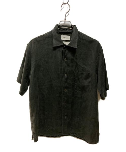 MARKAWARE（マーカウェア）MARKAWARE (マーカウェア) OPEN COLLAR SHIRT HEMP ブラック サイズ:1の古着・服飾アイテム