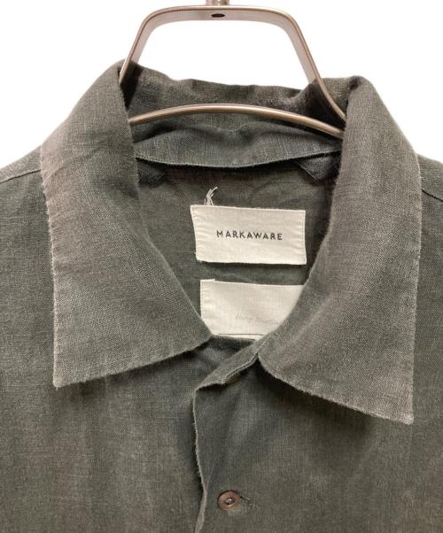 MARKAWARE（マーカウェア）MARKAWARE (マーカウェア) OPEN COLLAR SHIRT HEMP ブラック サイズ:1の古着・服飾アイテム