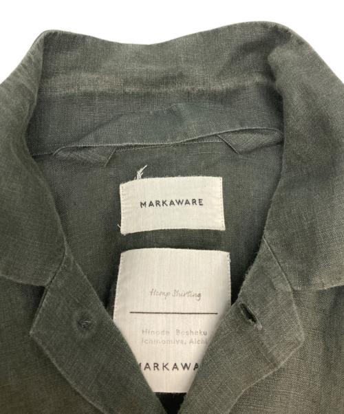 MARKAWARE（マーカウェア）MARKAWARE (マーカウェア) OPEN COLLAR SHIRT HEMP ブラック サイズ:1の古着・服飾アイテム