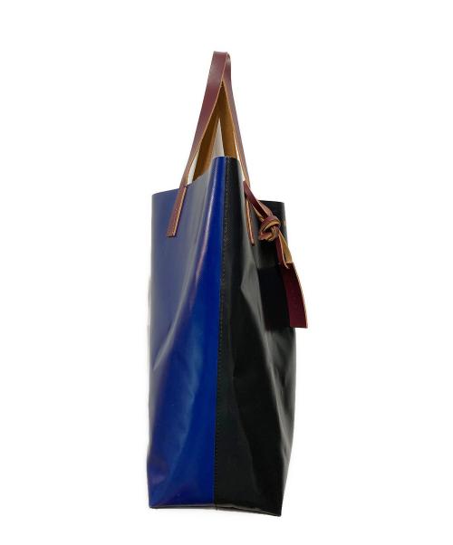 MARNI（マルニ）MARNI (マルニ) バイカラーロゴトートバッグ ブラックの古着・服飾アイテム