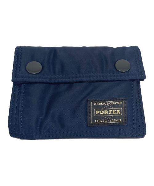 PORTER（ポーター）PORTER (ポーター) TANKER  POCKET WALLET(M) ネイビーの古着・服飾アイテム