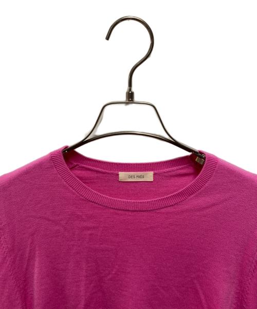 DES PRES（デ プレ）DES PRES (デ プレ) ウーステッドウール クルーネックプルオーバー ピンク サイズ:FREEの古着・服飾アイテム