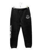 MONCLER×UNDEFEATEDモンクレール×アンディフィーテッド）の古着「PANTALONE ジーニアス サイドロゴ 裏起毛 スウェットパンツ」｜ブラック