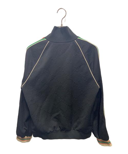 GUCCI（グッチ）GUCCI (グッチ) GGジャージー ジャカード ジップジャケット ブラック サイズ:Ｍの古着・服飾アイテム