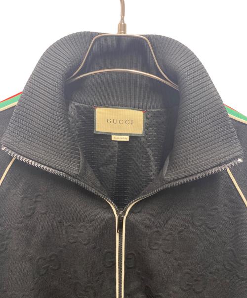 GUCCI（グッチ）GUCCI (グッチ) GGジャージー ジャカード ジップジャケット ブラック サイズ:Ｍの古着・服飾アイテム