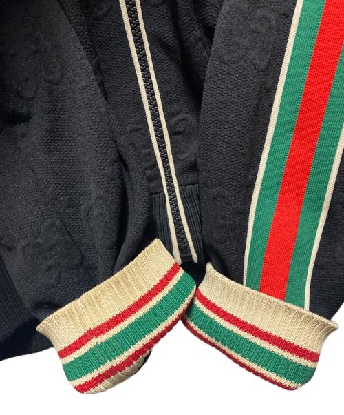 GUCCI（グッチ）GUCCI (グッチ) GGジャージー ジャカード ジップジャケット ブラック サイズ:Ｍの古着・服飾アイテム