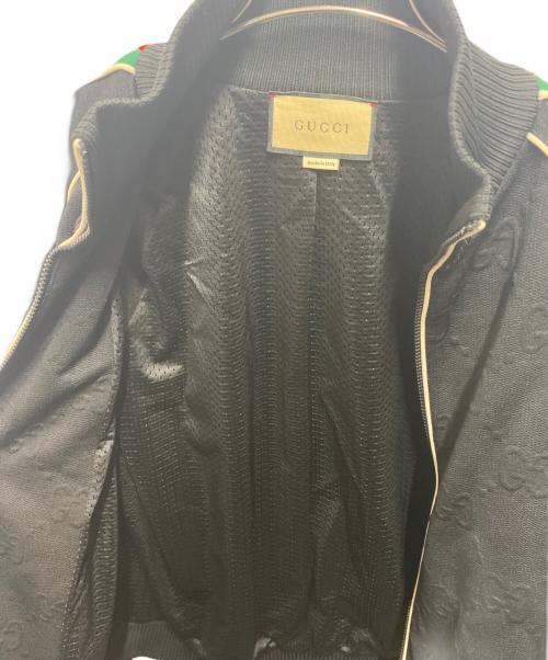 GUCCI（グッチ）GUCCI (グッチ) GGジャージー ジャカード ジップジャケット ブラック サイズ:Ｍの古着・服飾アイテム